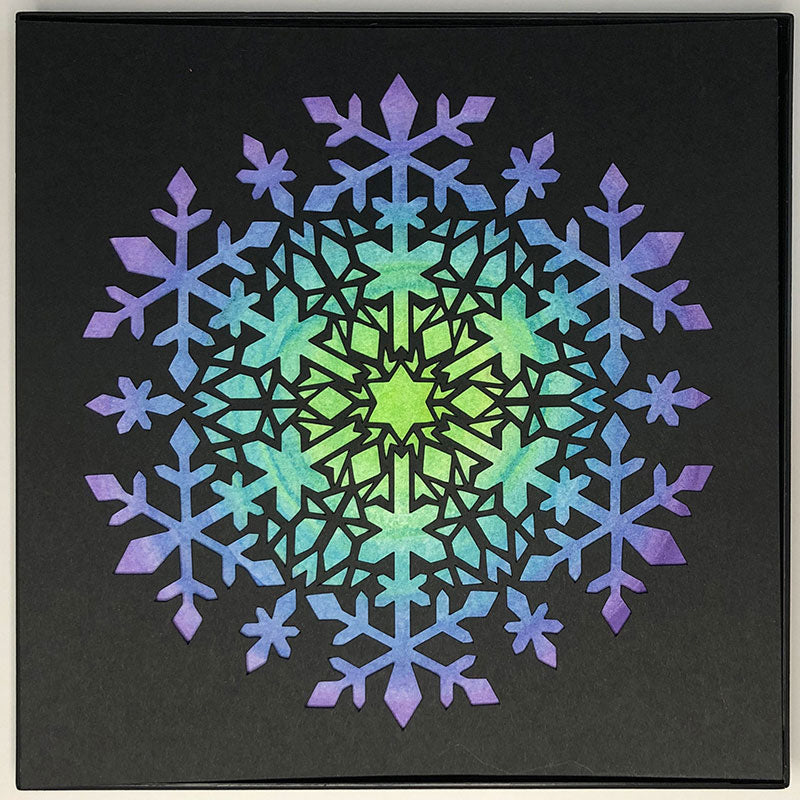 #11 "Balance" •Cut Paper • Watercolor • Wall Art • 8" x 8" • Framed • Feng Shui Art • Handmade in Seattle • Seattle Artist