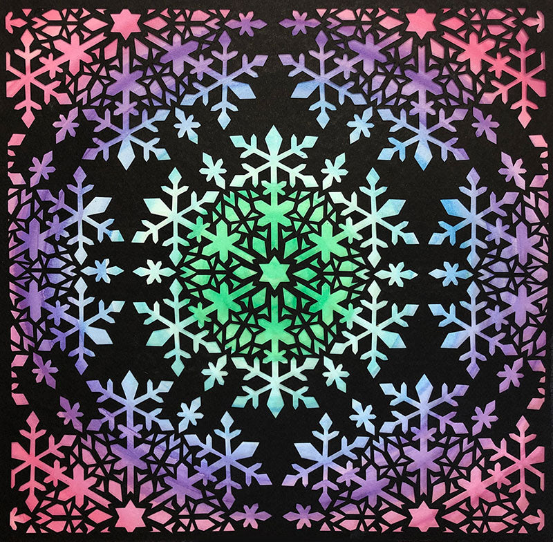 #11 "Balance" • Cut Paper • Watercolor • Wall Art •&nbsp; 12" x 12" • Framed • Feng Shui Art • Handmade in Seattle