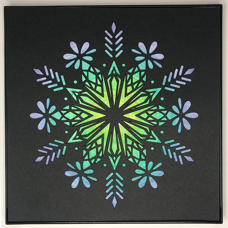 #24 "Sweet" •Cut Paper • Watercolor • Wall Art • 8" x 8" • Framed • Feng Shui Art • Handmade in Seattle • Seattle Artist