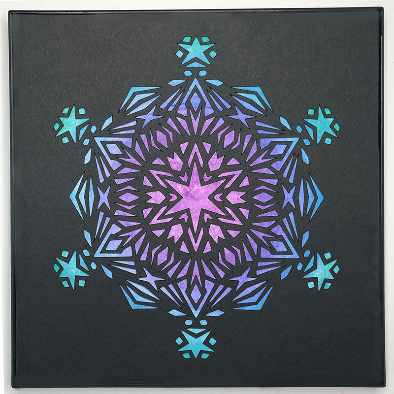 #25 "Valuable" • Cut Paper • Watercolor • Wall Art • 8" x 8" • Framed • Feng Shui Art • Handmade in Seattle • Seattle Artist