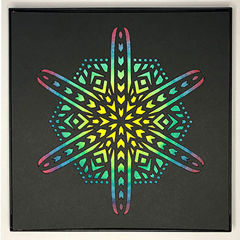 #33 "Special" • Cut Paper • Watercolor • Wall Art • 8" x 8" • Framed • Feng Shui Art • Handmade in Seattle • Seattle Artist