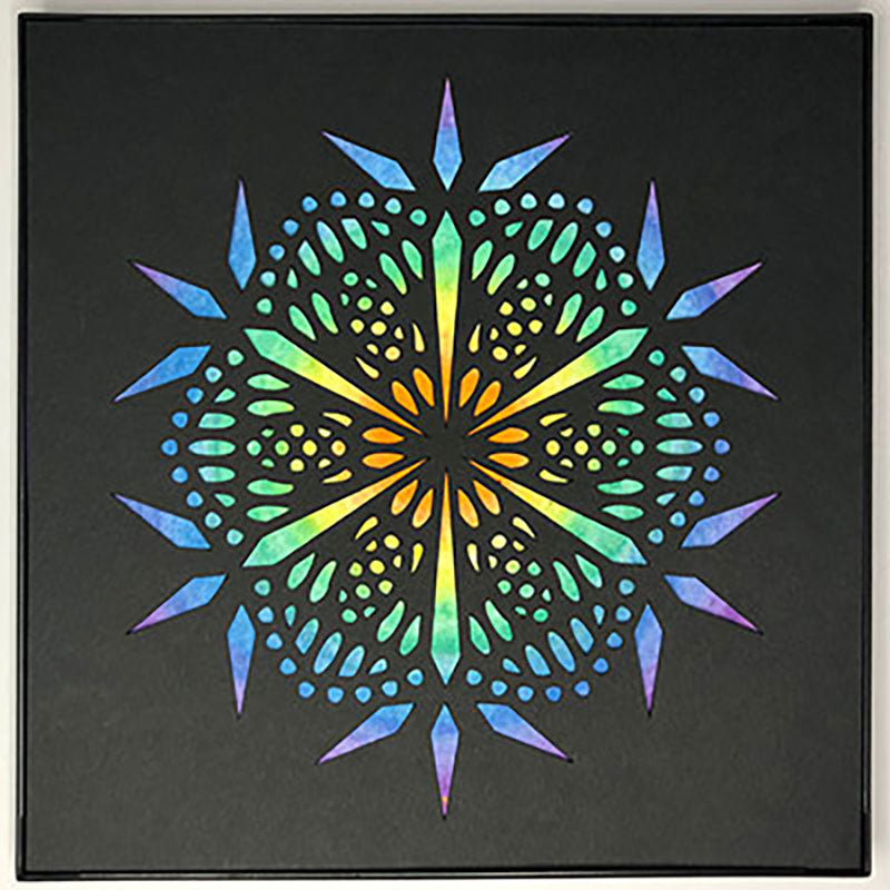 #39 "Smart" • Cut Paper • Watercolor • Wall Art • 8" x 8" • Framed • Feng Shui Art • Handmade in Seattle • Seattle Artist