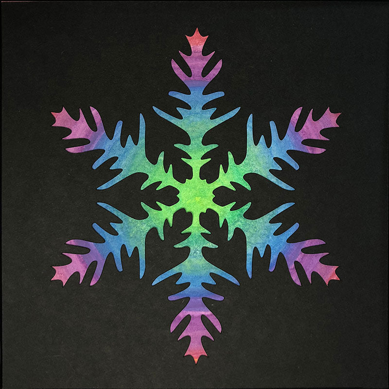 #44 "Effervesce" • Cut Paper • Watercolor • Wall Art • 8" x 8" • Framed • Feng Shui Art • Handmade in Seattle • Seattle Artist