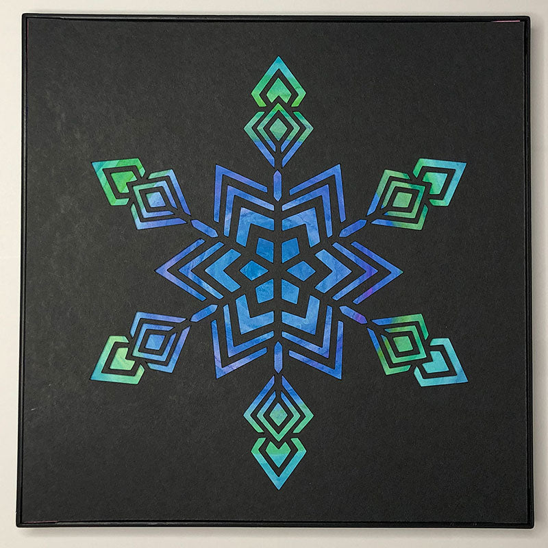 8 "Centered" • Cut Paper • Watercolor • Wall Art • 8" x 8"" • Framed • Feng Shui Art • Handmade in Seattle • Seattle Artist